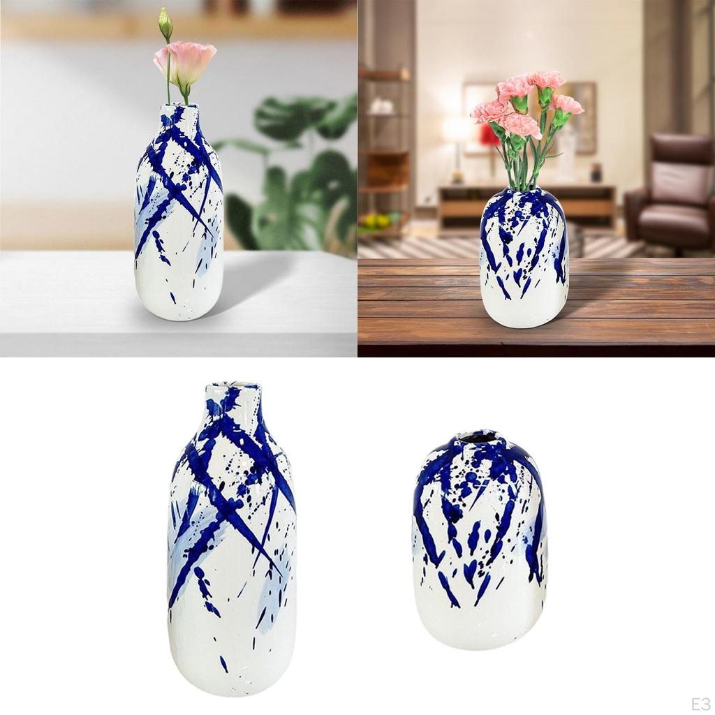 Keramik Blumenvase Dekorative Tisch Desktop Ornament Mittelstück für TV-Schrank