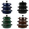 3Pcs Enamel Stockpot with Lid Cookware Housewarming Gifts Practical Creative