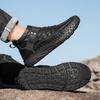 Mens Outdoor Boots Luxury Handmade Leather Platform Hiking Boots for Men Casual Shoes High Quality Warm Male Ankle Boots Size 48