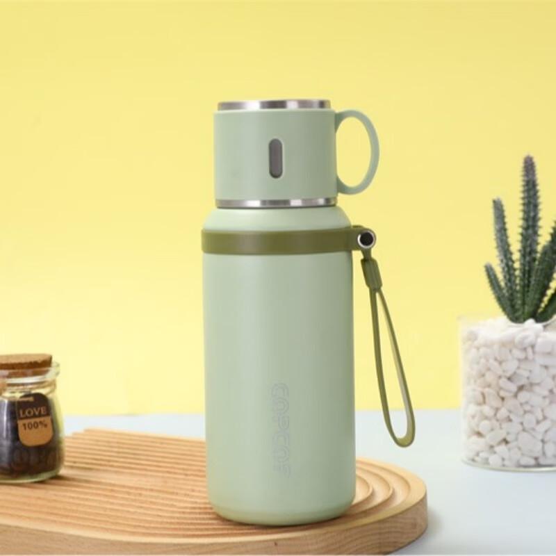 OEING 316 Stainless Steel Insulated Bottle with Bowl Lid 232mm*80mm*80mm