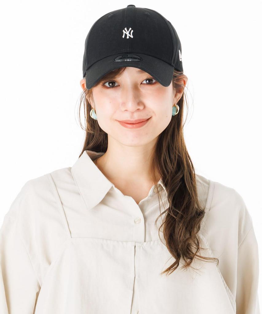 New Era 9FORTY Long Visor Cloth Strap MLB NY Yankees Cap 15164881 NER37C5505, Black, Free Size 56.8-60.6cm, Adjustable, ONSPOTZ, Unisex