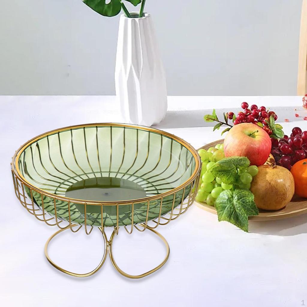 Cesto Portafrutta In Filo Metallico Oro – 27,5 Cm – Per Frutta, Pane, Snack, Decorazione Cucina - 3