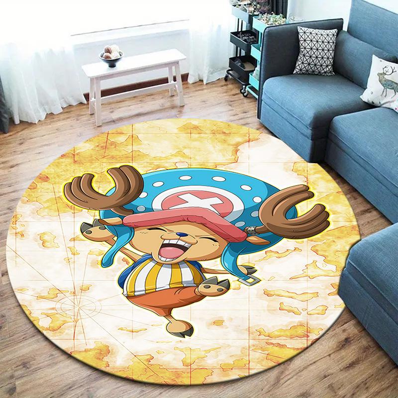 One Piece Tony Tony Chopper Round Area Rug Carpet Rug For Living Room Bedroom Sofa Playroom Decor Nonslip Floor Mat