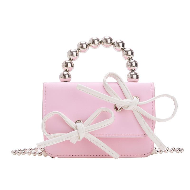 Stylish Gender Neutral Mini Shoulder Bag For Children With Cute Bow And Beaded Accents