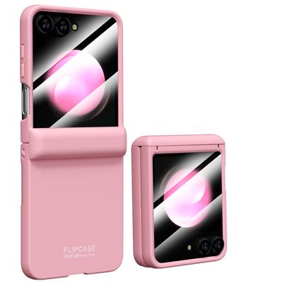 Hinge Protection Hard PC Phone Cover for Samsung Galaxy Z Flip 6 Case Shockproof with Small Screen Protector Skin Feel