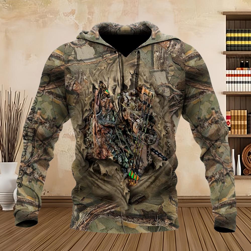 New In Sweatshirts Street Deer Graphic Long Sleeves Zipper Hoodie Tops Autumn Comfortable Kangaroo Pocket Oversized Zipup Hoodie