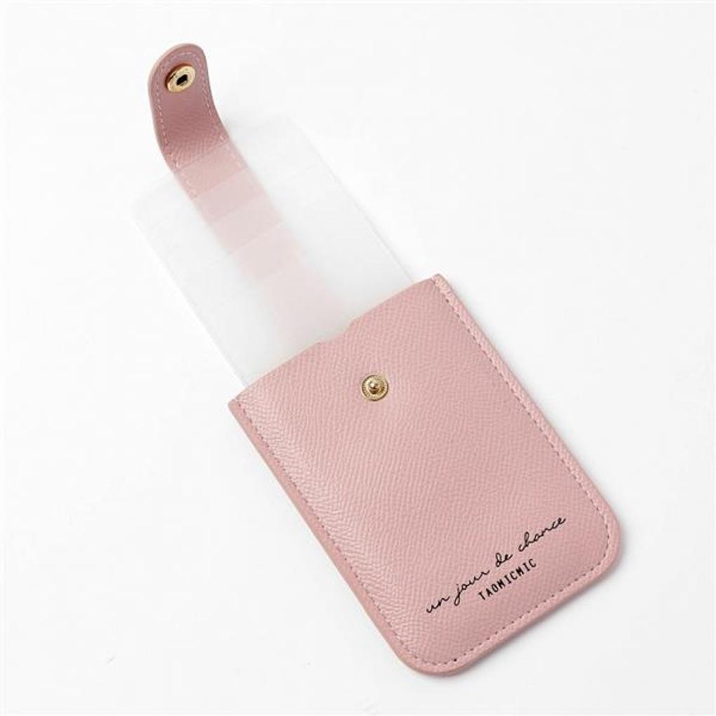 Pop-up Slide Card Wallet (Pink) Sliding Pocket Wallet