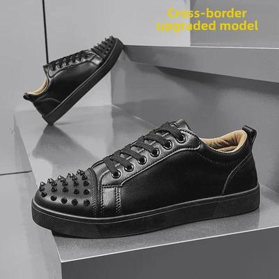Men's 2025 Spring Trend Rivet Sneakers - Stylish, Niche, Low-Top Design.