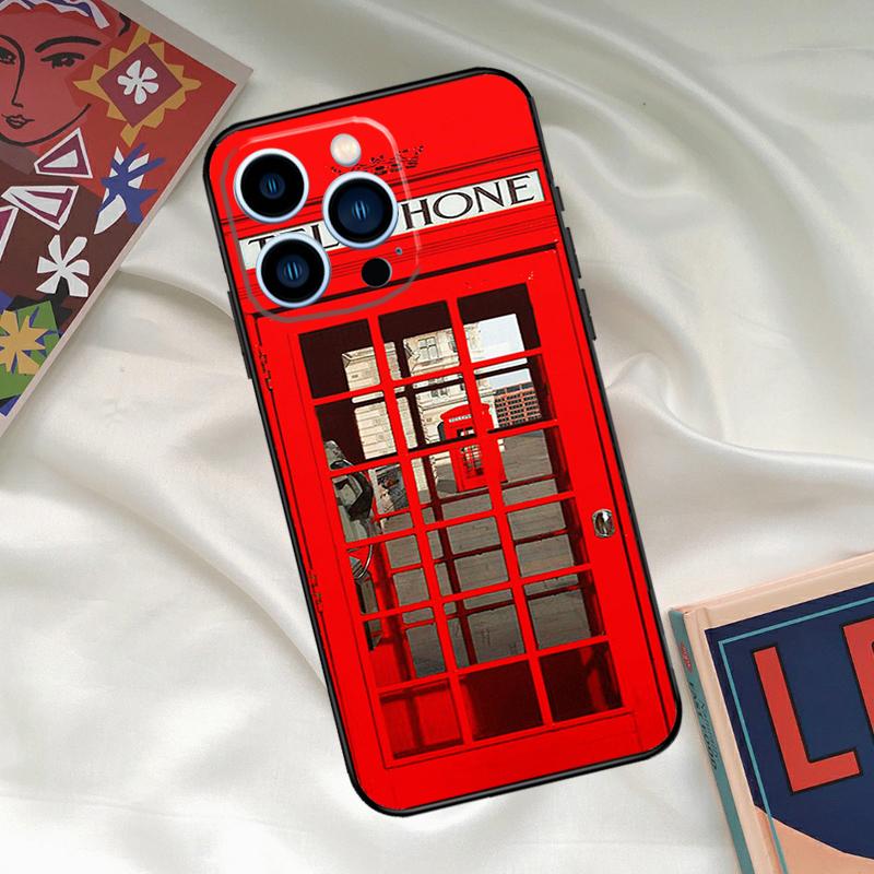Retro Winter Snow London Phone Case For iPhone 16 15 14 13 12 11 Pro Max XS X XR Plus 13 12 Mini Cover Coque