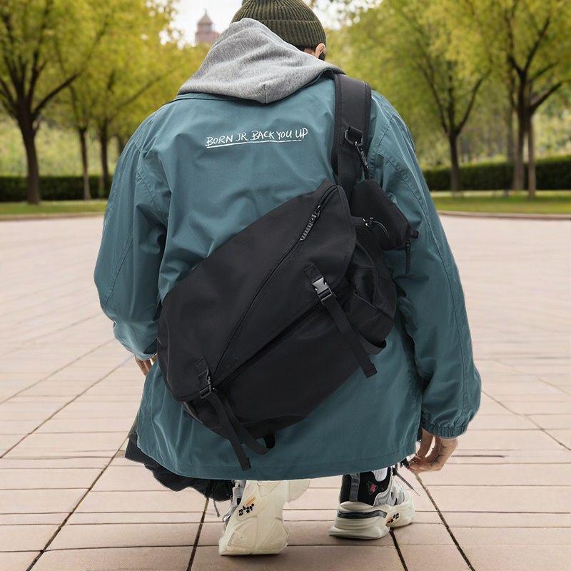 Herren Jugend Schultertasche Messenger Bag im japanischen Stil - Trendig, Große Kapazität für den Freizeitgebrauch
