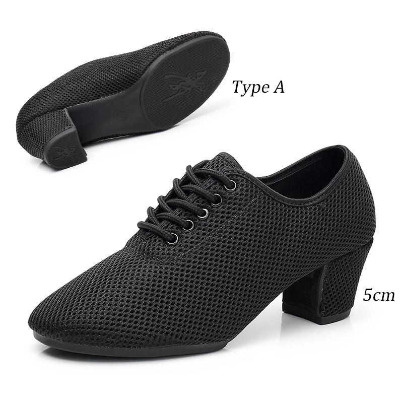 Mesh Dance Shoes Latin Samba Shoe for Women's Ballroom Modern Tango Jazz  Practise Shoes
