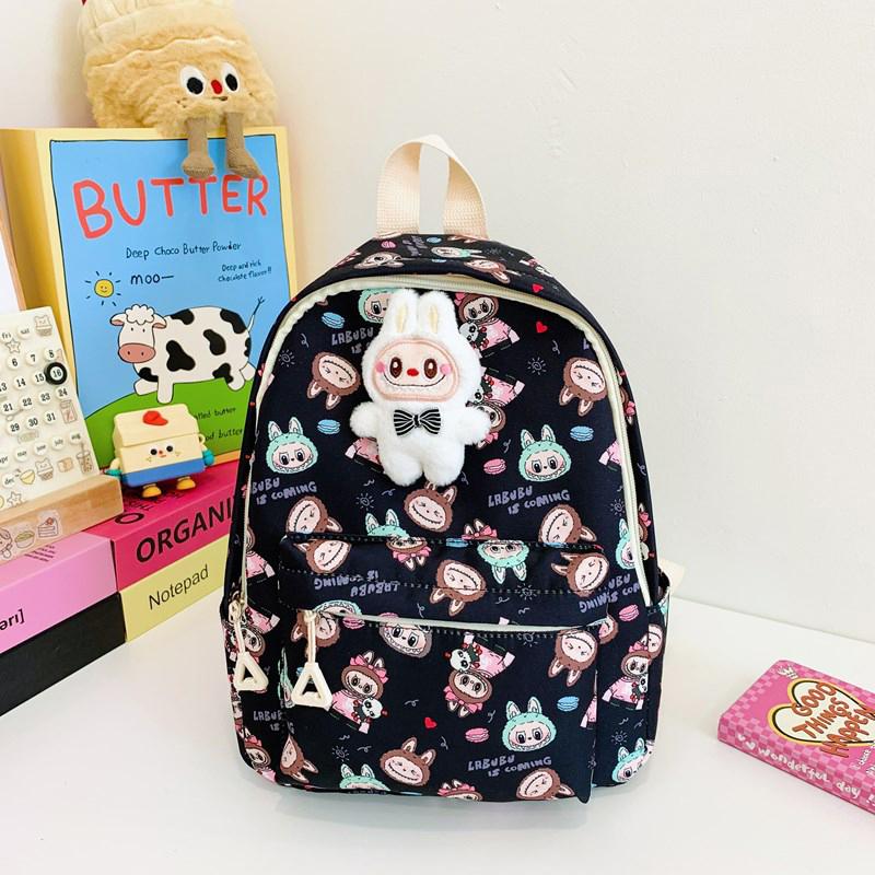 Children School Bag Cartoon Cute Labubu Backpack Large Capacity Children Backpack Kawaii Casual Backpack Birthday Gifts