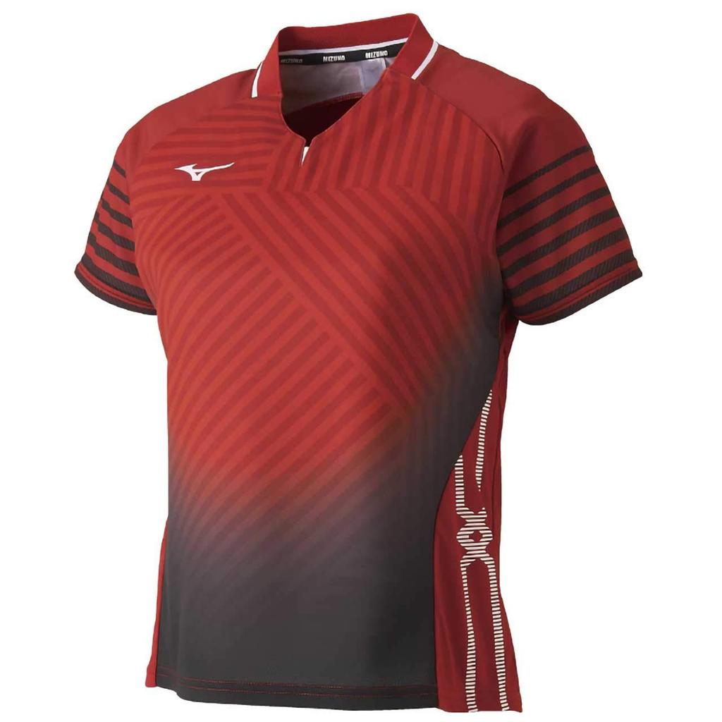 Mizuno Table Tennis Game Short Dynamotion JTTA Salsa Size S Shirt, Sleeve, Standard, Fit, Moisture-Wicking, Quick-Drying, Certified, 82JA9201, Women's