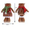 Weihnachts-Lebkuchenmann-Puppe mit dehnbaren langen Beinen und stehender Pose | Neues Plaid-Stoffornament für Weihnachtsbaum-Heimdeko
