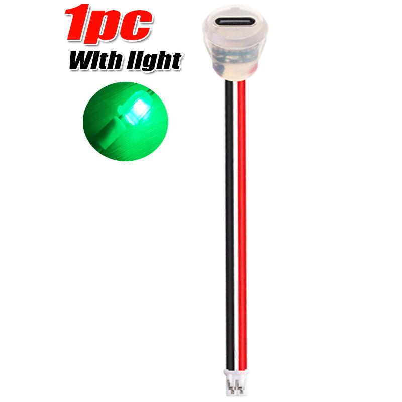 1/10pcs Plate Waterproof USB-C Power Port TYPE-C Female Connector Jack 2pin Type C 5A Input Type Charging Socket with LED Light
