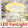 LED ventilátor s dálkovým ovládáním a 3stupňovou paticí E27 pro osvětlení ložnice a obývacího pokoje, stropní ventilátor 2 v 1