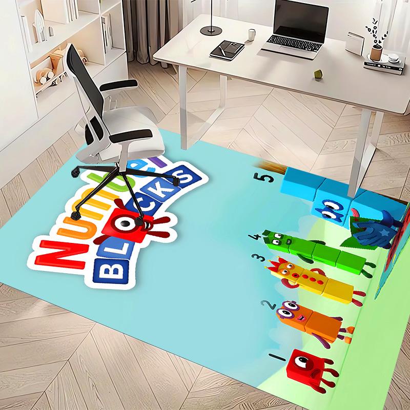 Numberblocks2 Printed Absorbent Washable Carpet, Non-Slip Bathroom Mats, Kitchen Rugs, Yoga Mat,Living Room Entrance, Camping Picnic Rugs