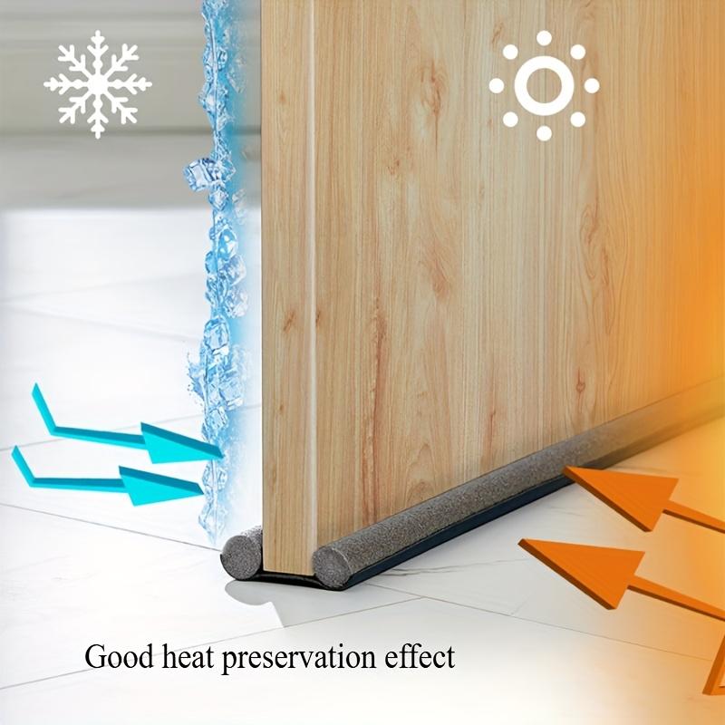 1pc Adjustable Door Sweep Wind Barrier Seal Flexible Non-Stick Bottom Seal Strip Soundproof Door Draft Stopper Suitable for Under Doors, Windows