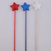 6/9/18PCS Glitter Star Picks Foam Sparkly Sticks Memorial Day Star Hanging Ornaments Independence Day Party Favors