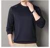 Men's High-End Wool-Blend Mulberry Silk Fleece-Lined Long-Sleeve Sweatshirt