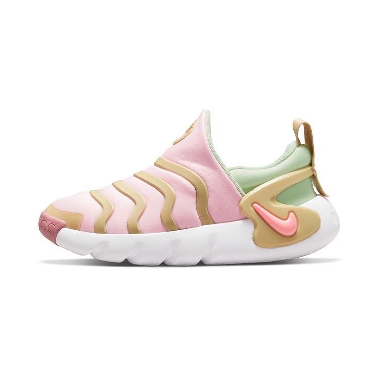 

Nike Dynamo GO Caterpillar Cushioning, Wear Resistant Low top Kids Lifestyle Shoes Pink Green DH3437-600 35