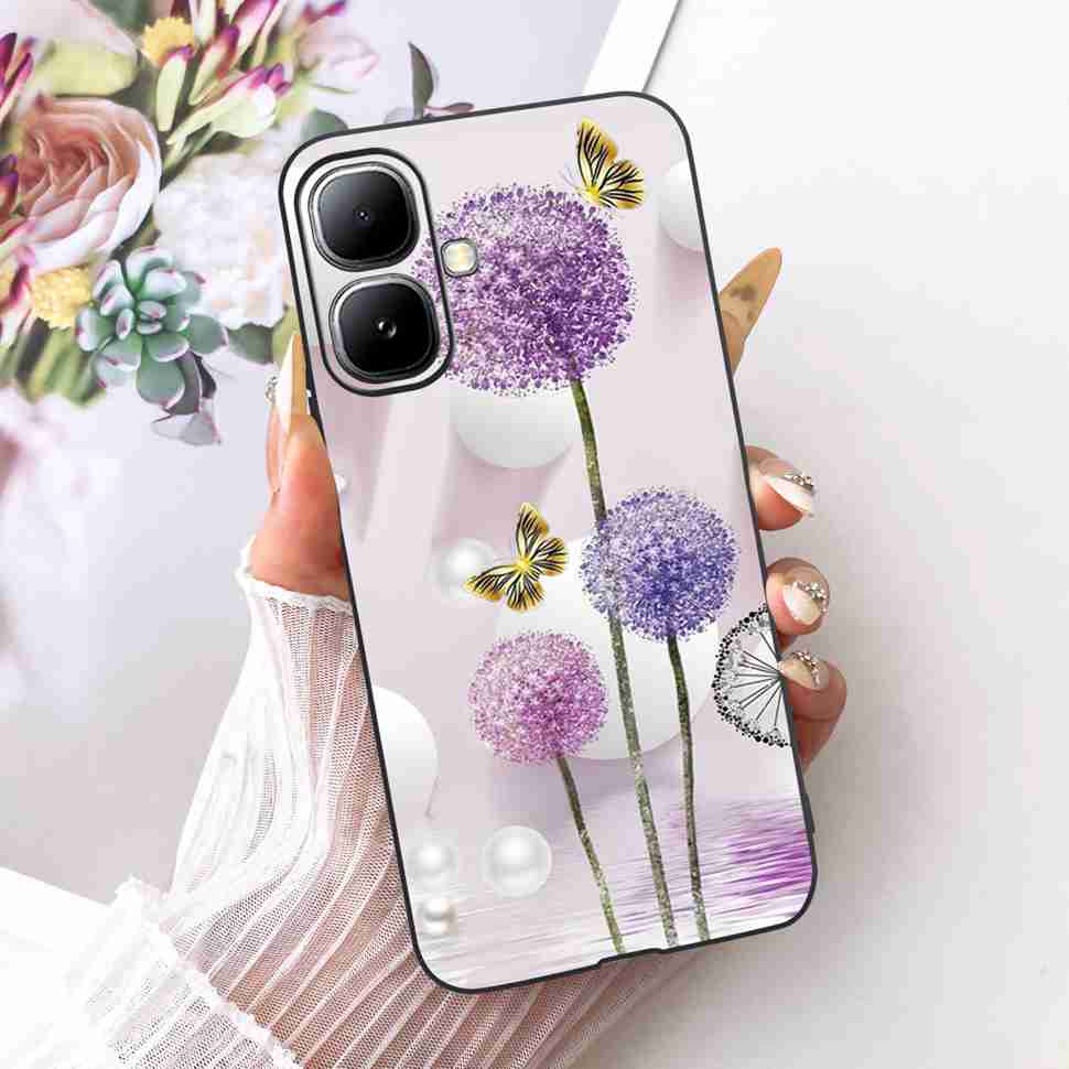 For Infinix Smart 20 4G X6840 X6840B Case Cartoon Cat Dinosaur TPU Black Cover For  Infinix Smart20 smart 20 4G Phone Casing