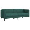 2 Piece Sofa Set Dark Green Fabric