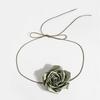 New Women's Fashionable Large Flower Cloth Rose Knotted Decorative Necklace Exquisite Personalized Handmade Atmospheric Waist Rope