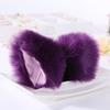 Luxurious Faux Fur Cat Fox Long Fur Ears Costume Hair Clip For Halloween Cosplay Parties