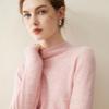 Pure Cashmere Half-High Collar Sweater: Autumn/Winter Loose Knit Base Layer