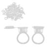 50pcs Disposable Tattoo Pigment Ring Cup Eyelash Glue Holder Cups Tattoo Accessories