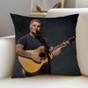 Country ZZach BryanS Cushion Cover Breathable and skinfriendly linen pillowcase square removable and washable cushion