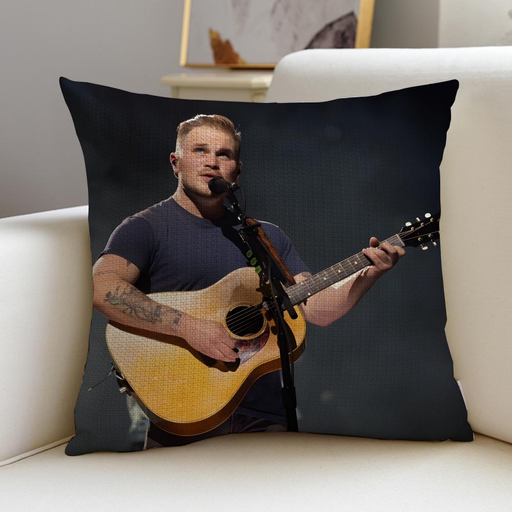 Country ZZach BryanS Cushion Cover Breathable and skinfriendly linen pillowcase square removable and washable cushion