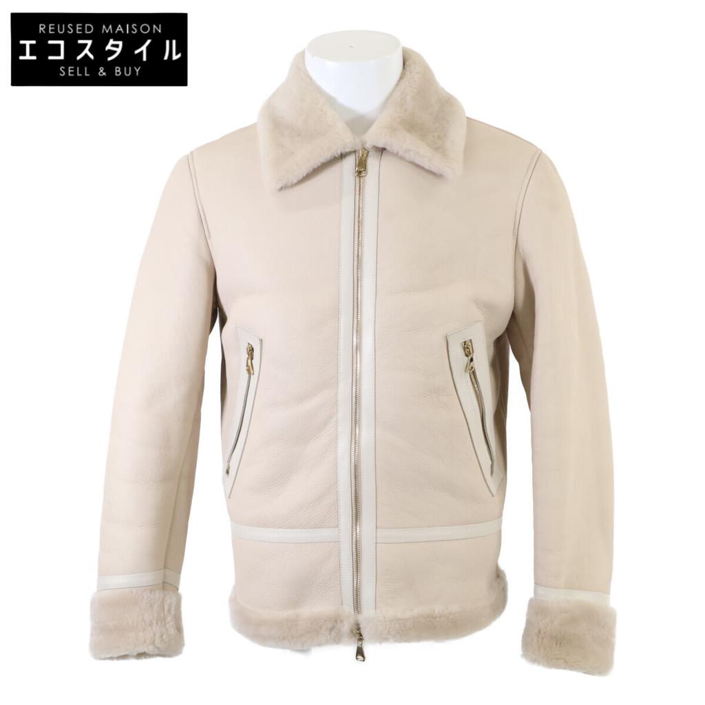 EMMETI Excellent Condition, Domestically Authorized, BR Exclusive, Gold Parts, ORWELL GHIACCIO B-3 Special Mouton Jacket 48 Light beigeUsed
