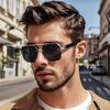 Men'S Metal Sunglasses Brand Square Half Frame Rice Nails Casual Trend Personality Retro Fashion Outdoor Sports Eyeglasses Uv400