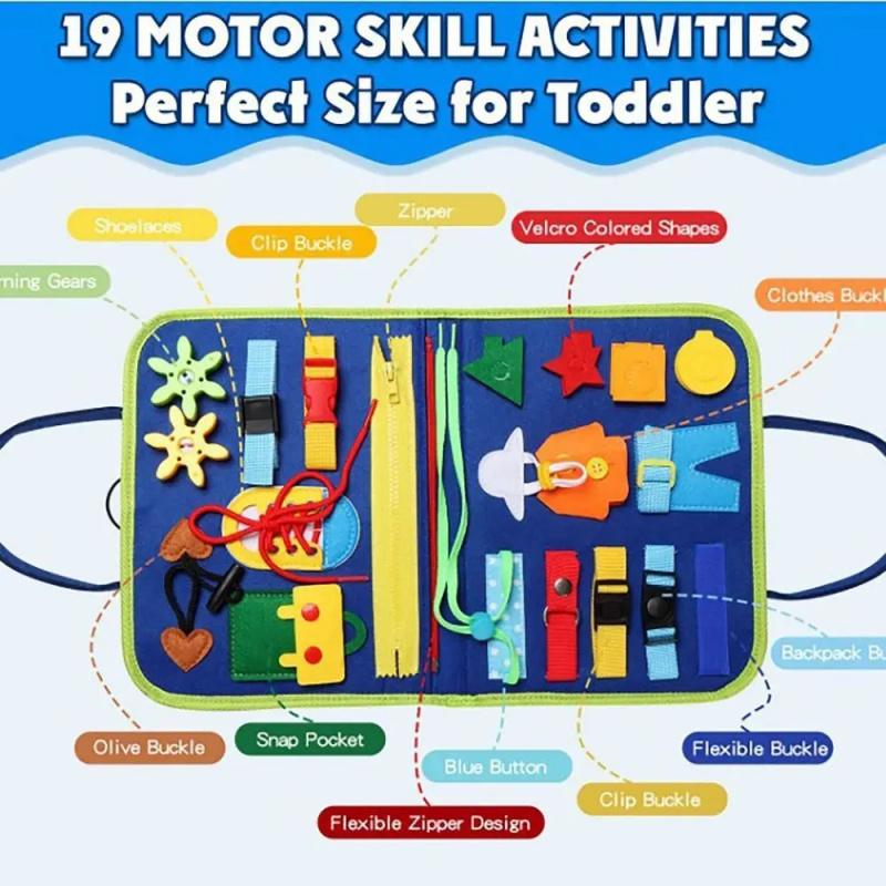 Montessori Kids Travel Toy Felt Activity Quiet Books Busy Board Activity Educational Sensory Learning Book