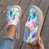 Bunte Graffiti Damenschuhe, Bequeme und atmungsaktive Slip-on gewebte Schuhe, Leichte und vielseitige Damenschuhe