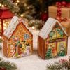 Creative Gingerbread Man Tinplate Storage Box - Christmas Festival Cookie & Candy Gift Box