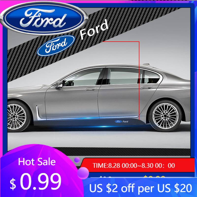 New 2026 Car Sticker 2pcs Car Waist Side Skirt Decoration Stickers Carbon Fiber Car Stickers For Ford Focus Mk2 Party Mk3 Ranger