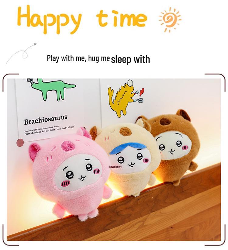 Chiikawa Capybara & Hachiware Usagi Plush Pillow - Kids' Birthday Gift