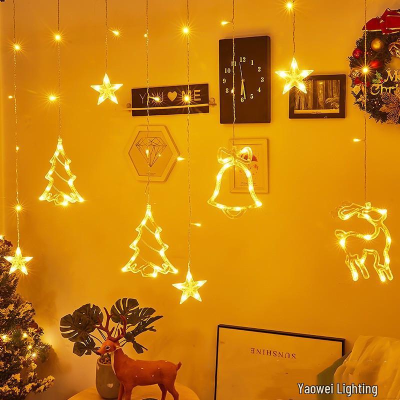 LED Curtain String Lights for Christmas and Holiday Room Decoration - Ideal for Trees and Hanging Ornaments