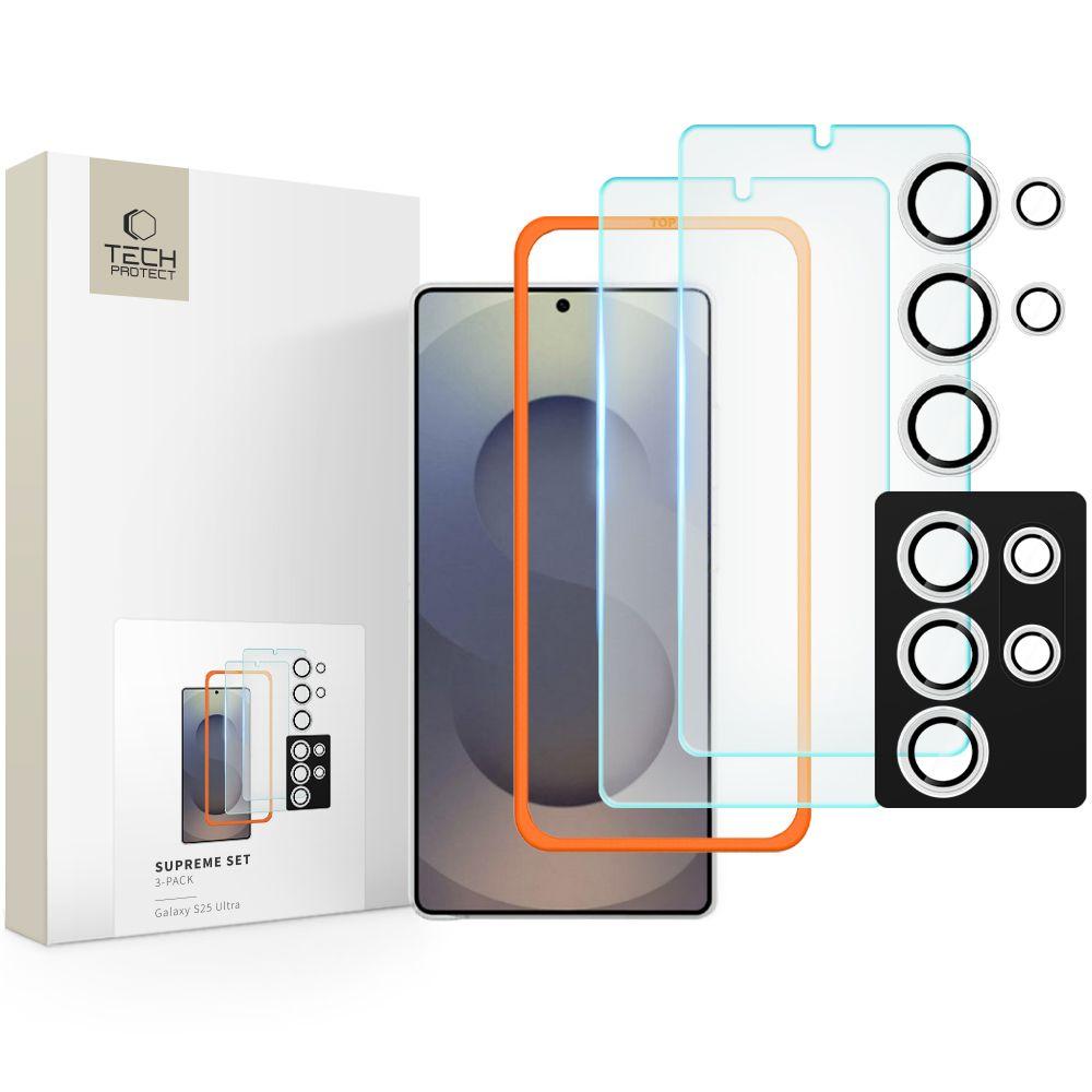 Tempered Glass Tech-Protect Supreme Set 3-Pack Galaxy S25 Ultra Clear
