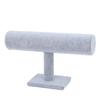 Single Tier Velvet Bracelet Chain Watch T-Bar Rack Jewelry Hard Display Stand