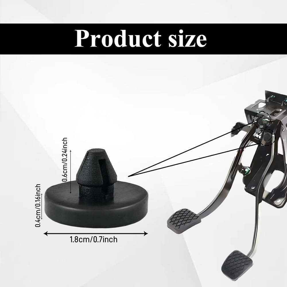 ASUBHA 12PCS Brake Switch Stopper, Car Brake Pedal Stop Pad, Rubber Vehicle Clutch Pedal Stopper, Standard Brake Light Switch Stopper Car Accessories