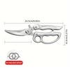 Multipurpose Kitchen Scissors Stainless Steel Scissors for Meat Vegetables,scrape Fish Scales Scissors Powerful Chicken Scissors