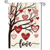 Valentine's Day Garden Flag Outdoor Date Party Decoration Flag Love Print House Door Welcome Flag