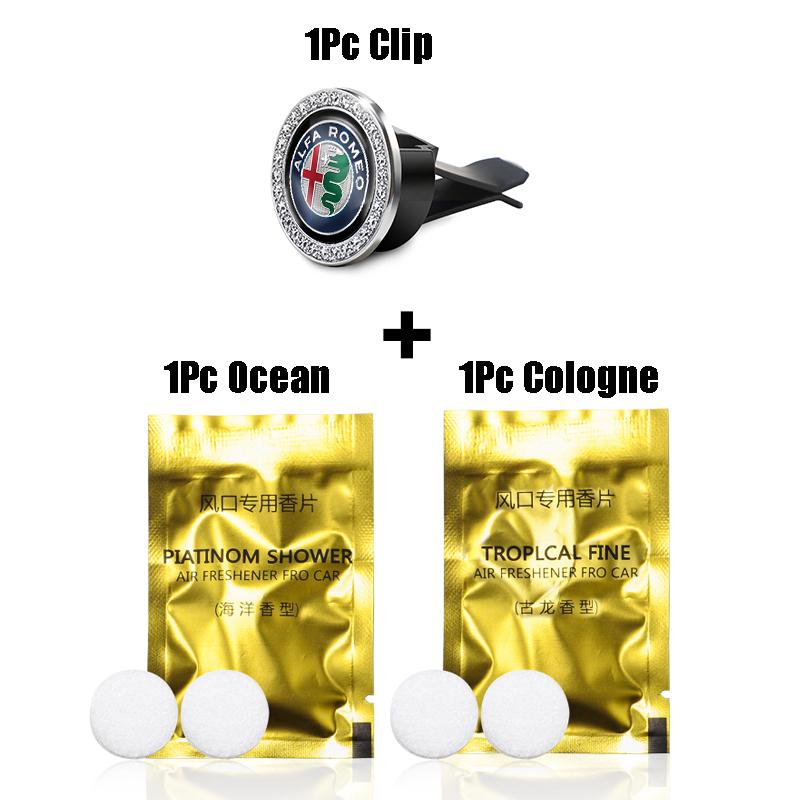 ZIPCA1 1Pcs Air Outlet Aromatherapy Clip Car Solid Perfume Freshener For Alfa Romeo 156 159 147 4C 8C 166 Giulia Giulietta Mito Stelvio