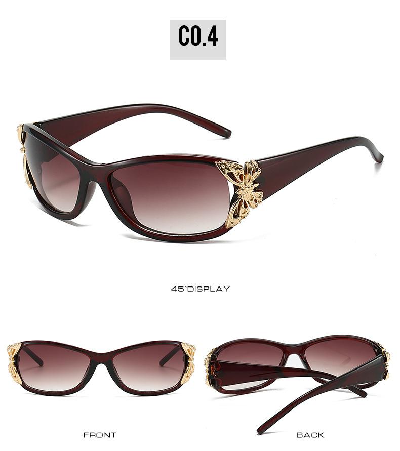 Fashion Butterfly Design Polarized Sunglasses Trendy Wrap Around Uv400 Protection Sports Sun Glasses Shades For Women