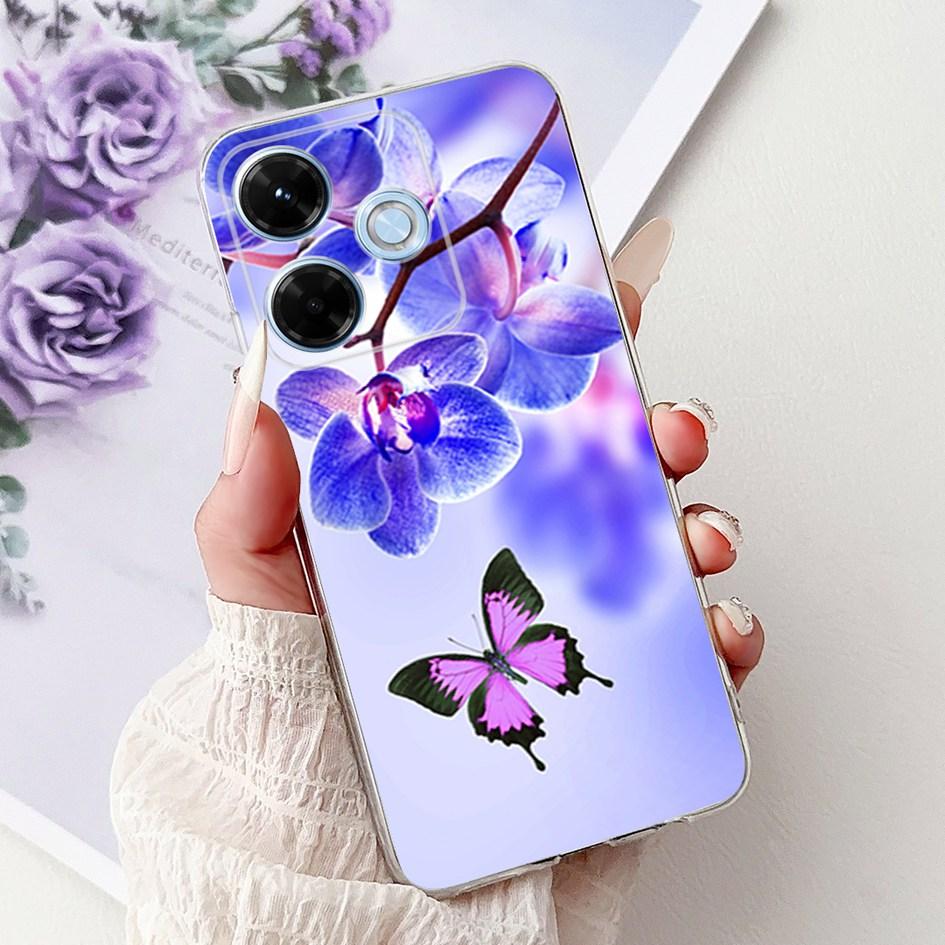 New For Xiaomi Redmi 13x 4G Case Cute Cartoon Panda Machine Flower TPU Soft Silicone Cover For Xiomi Redmi 13X Shockproof Bumper