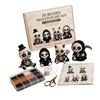 4Pcs Cute Skeleton Bead Craft Set Beginner-Friendly Handmade Skeleton Figurine Making Kit for Teens Adults Home Decor Gift